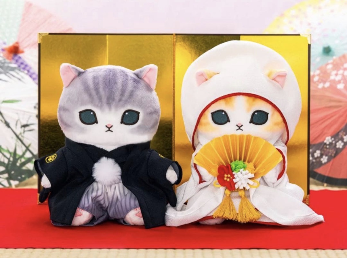 楽天市場】mofusand にゃんこの和装ウェディングペア ぬいぐるみ