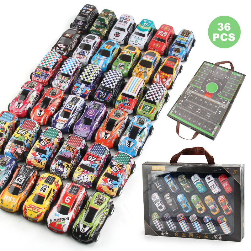 楽天市場】36個セット ミニカーセット 車おもちゃ 合金製 超豊富 働く