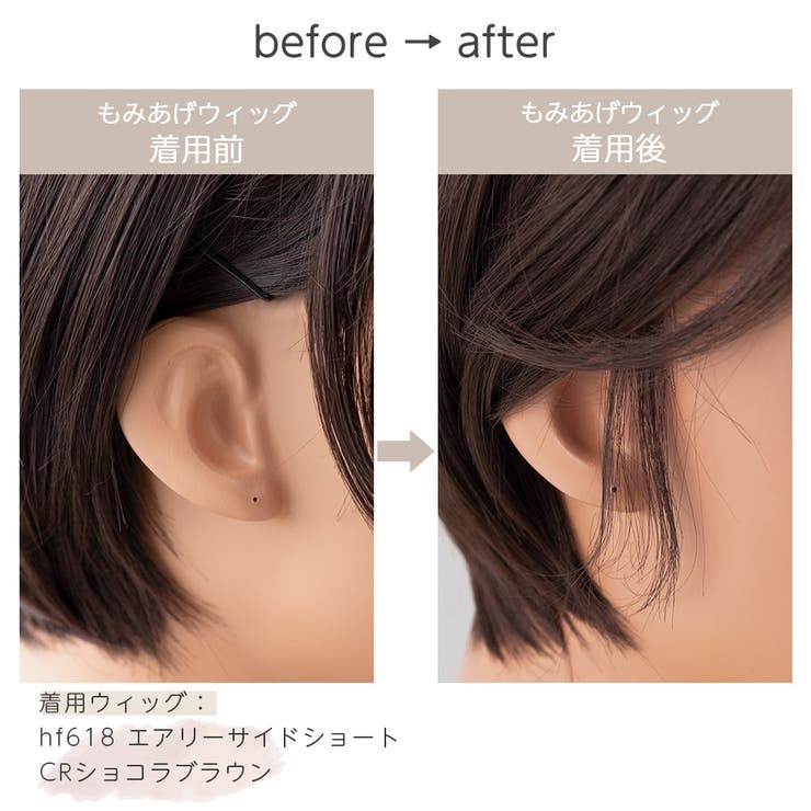 楽天市場】Brightlele 【人毛100％もみあげウィッグ 装着用シール付き