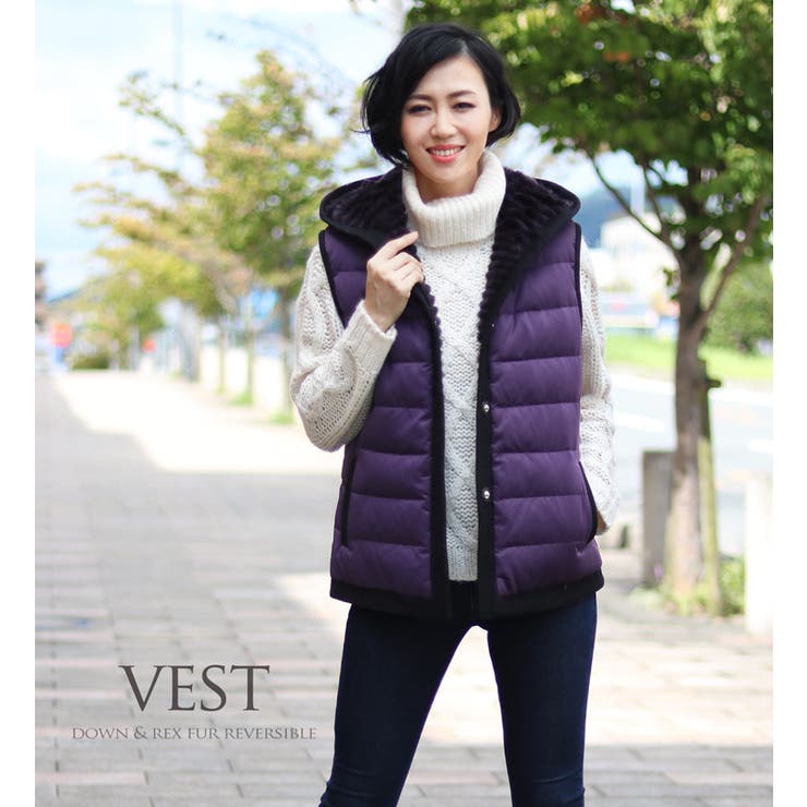 楽天市場】sankyo shokai レッキス ＆ ダウン ベスト リバーシブル