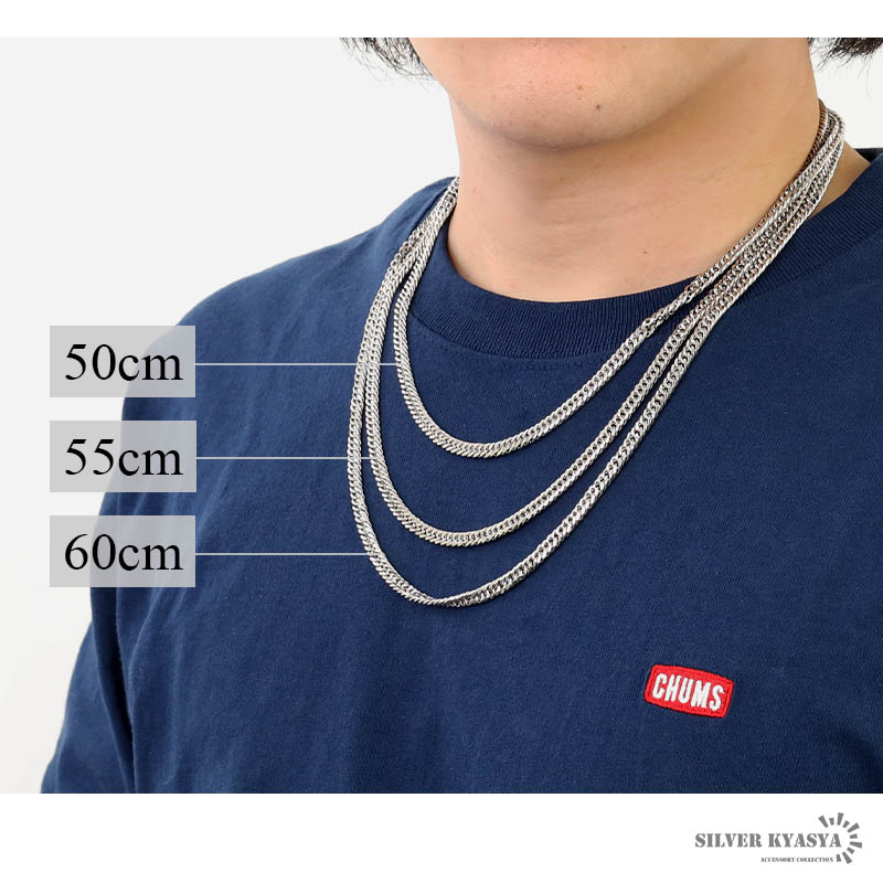 楽天市場】シルバー925 ダブル喜平チェーン ネックレス 幅5mm 喜平