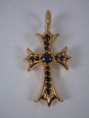 楽天市場】クロムハーツ タイニーCHクロスチャーム ブラックダイヤ