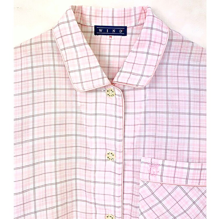 楽天市場】パジャマ 三峰 WIND 50 ダブルガーゼチェック柄 春夏用