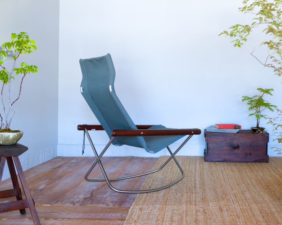 楽天市場】ニーチェアエックス ロッキング グレー ダークブラウン NY