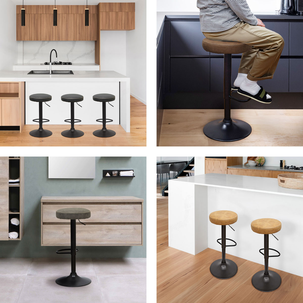 楽天市場】【楽天1位】カウンターチェア バースツール 回転 ガス圧昇降