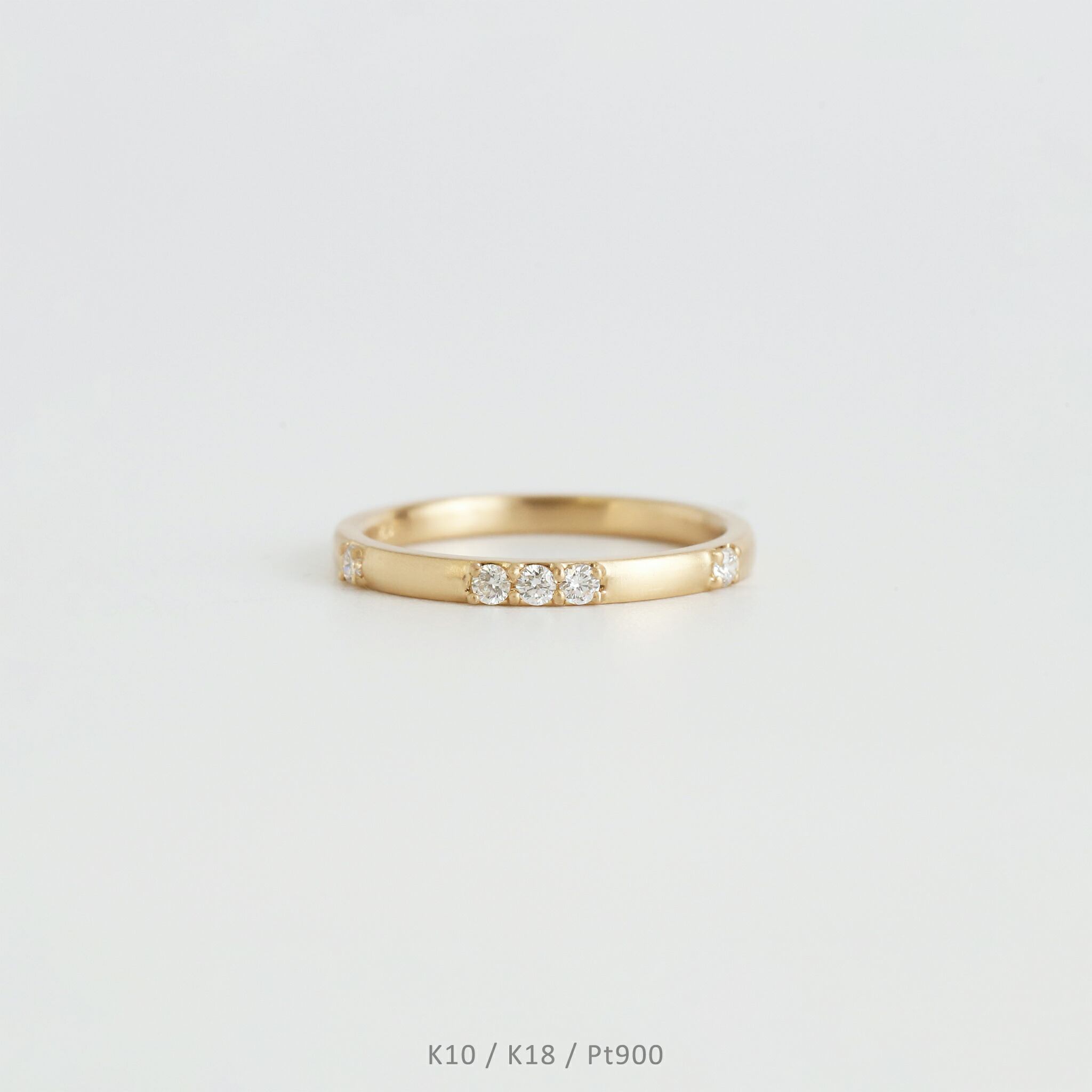 楽天市場】【Moudia Ring】 K10/K18/Pt900 ダイヤモンド 艶消し リング