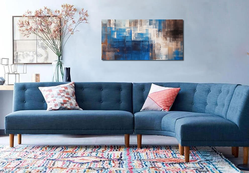 楽天市場】【楽天ランキング1位獲得】絵画 北欧 NORDIC BLUE ABSTRACT