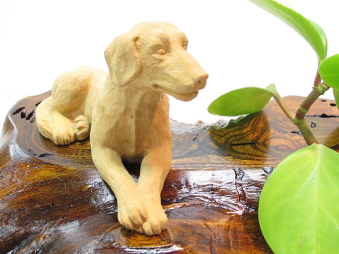 楽天市場】犬 木彫り 置物 一刀彫 / 材料：柘植 : 津山銘木有馬店