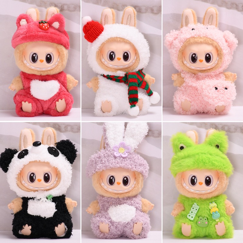 楽天市場】labubu キーホルダー ぬいぐるみ 服 座る ラブブの