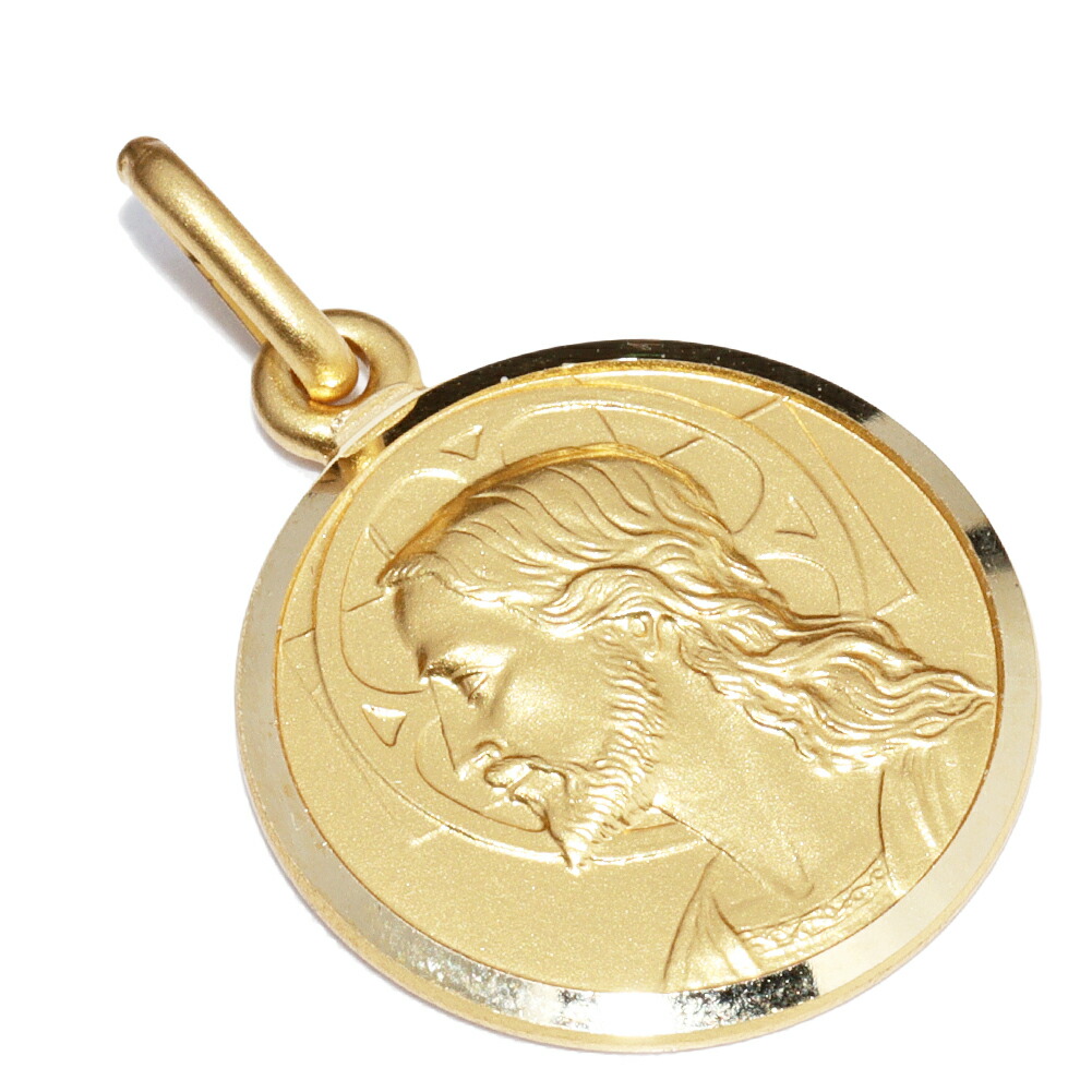 楽天市場】ウノアエレ ペンダントトップ K18YG キリスト コイン風