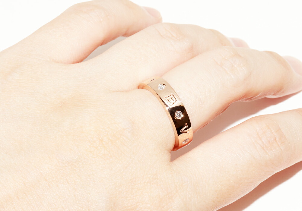 楽天市場】ブルガリ 指輪 K18PG ダイヤ7P ブルガリブルガリ ローマン