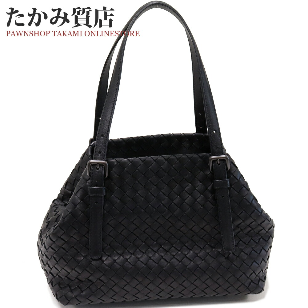 楽天市場】ボッテガヴェネタ トートバッグ イントレチャート カーフ 黒