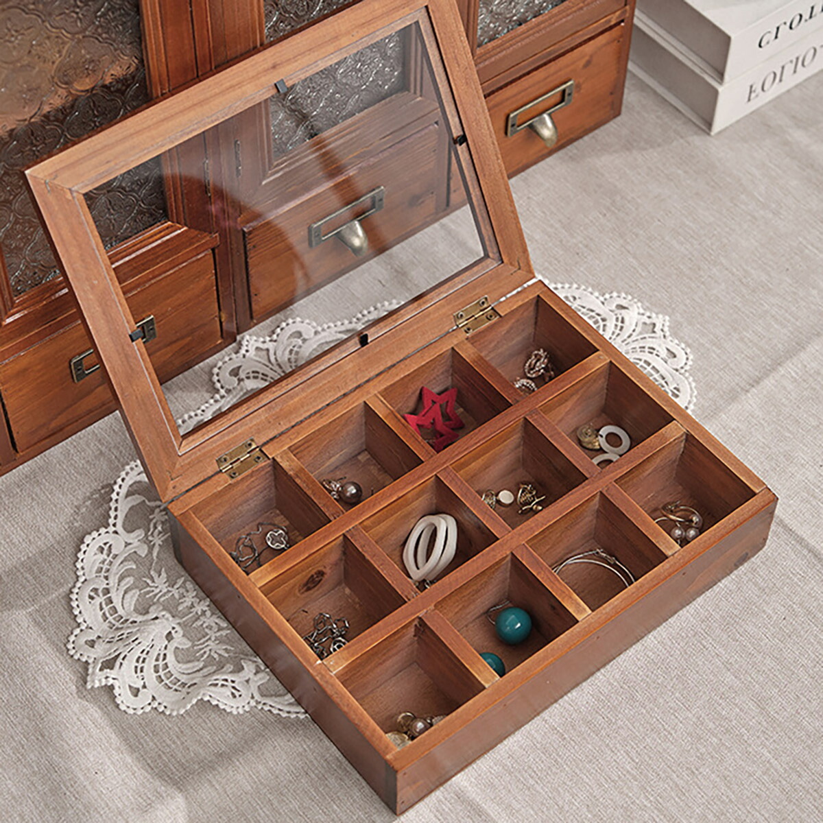 楽天市場】木製 卓上 小物入れ ミニチェスト アンティーク ウッド 収納