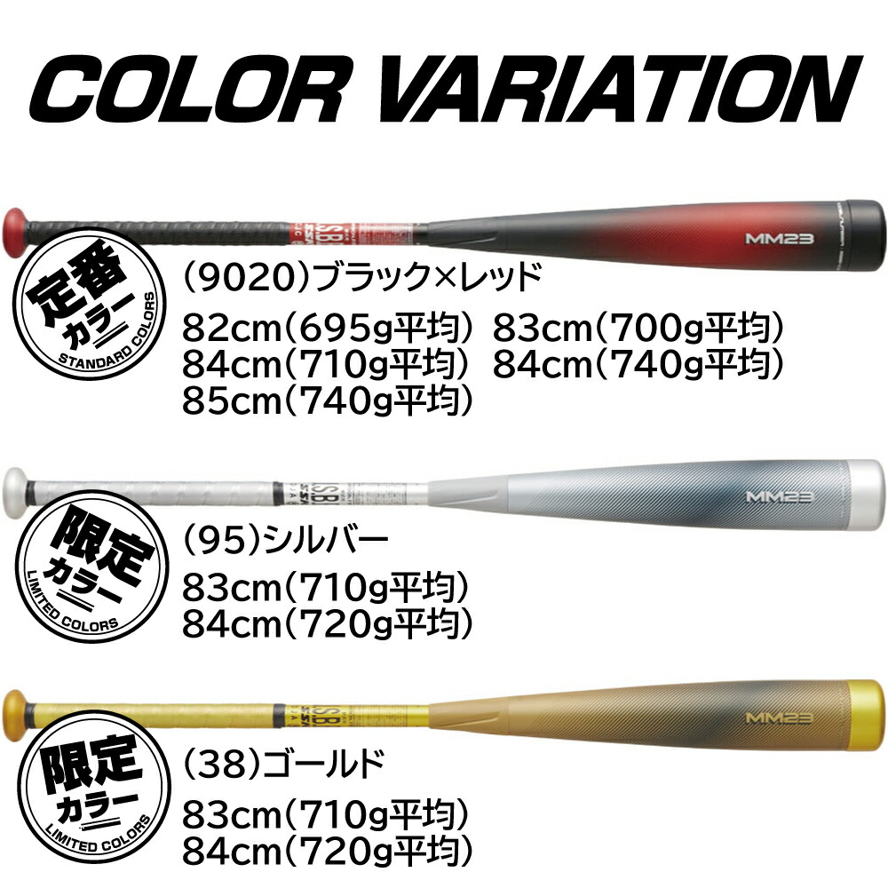 楽天市場】野球 バット MM23 大人 SSK 軟式カーボンバット 限定 軟式