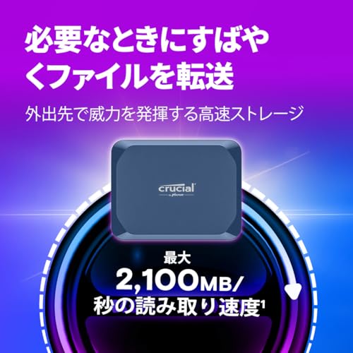 楽天市場】Crucial X10 外付け SSD 8TB USB3.2 / Type-C 最大読込速度