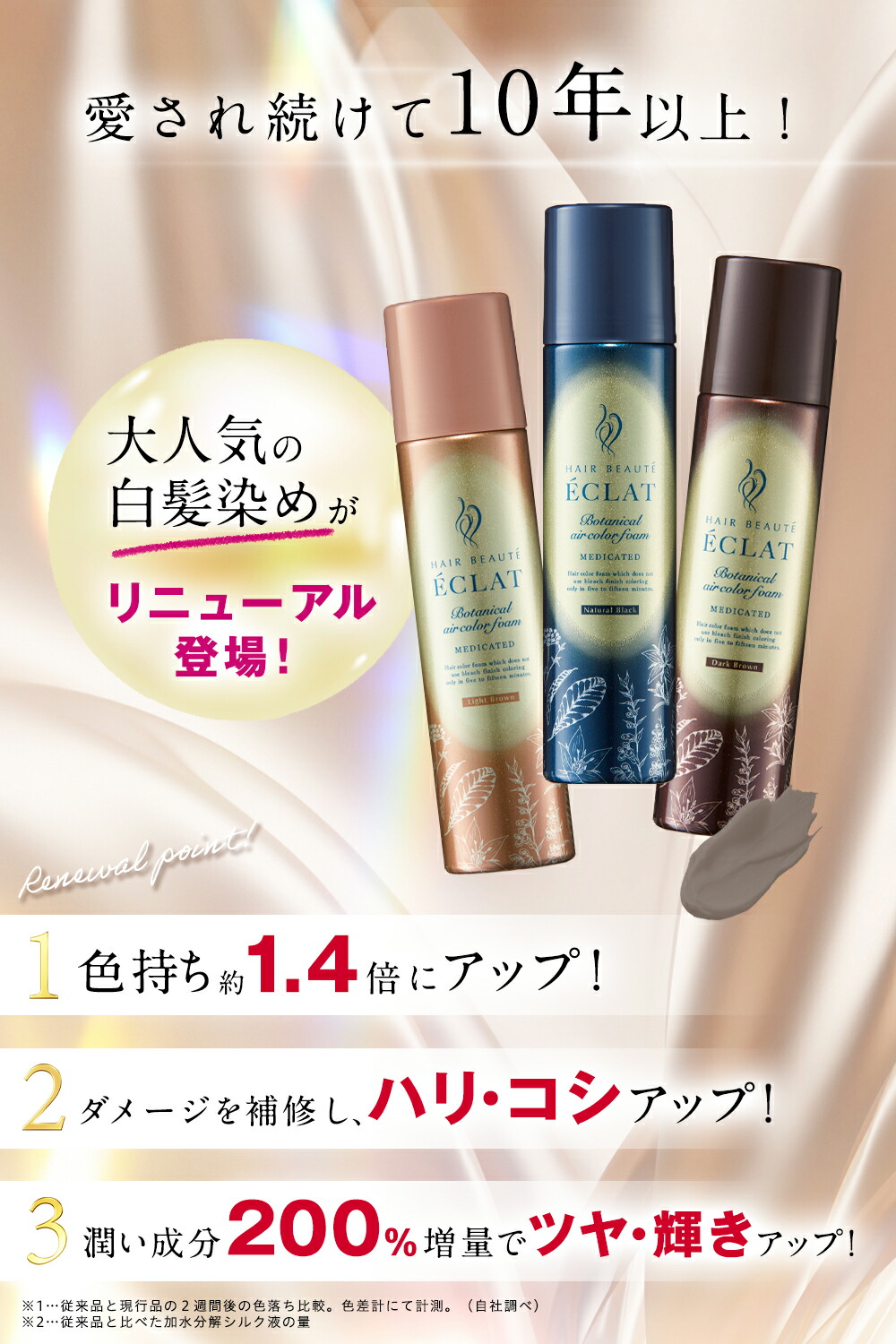 楽天市場】簡単 泡 白髪染め【公式】新登場 ヘアボーテエクラ