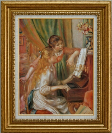 楽天市場】【受注生産品】 ルノワール【ピアノを弾く二人の少女】［ac