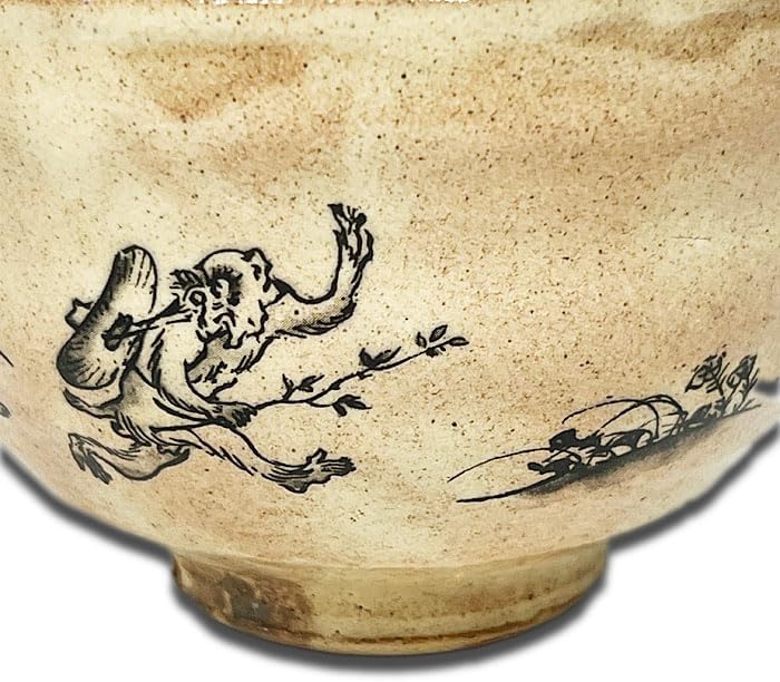 楽天市場】茶道具 抹茶茶碗 粉引 鳥獣戯画茶碗 いちい窯 横井清秀作