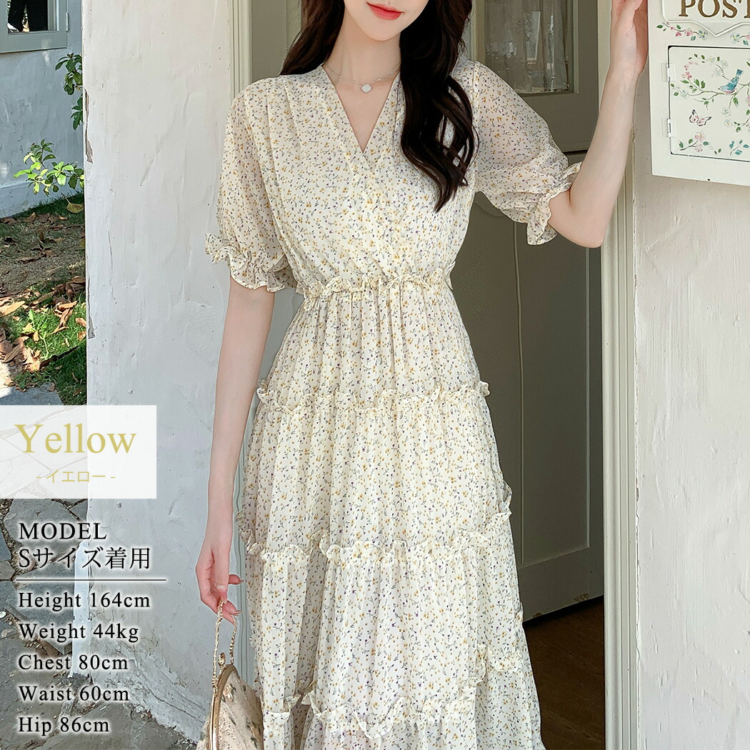 楽天市場】ワンピース レディース 半袖 春夏 Vネック カシュクール