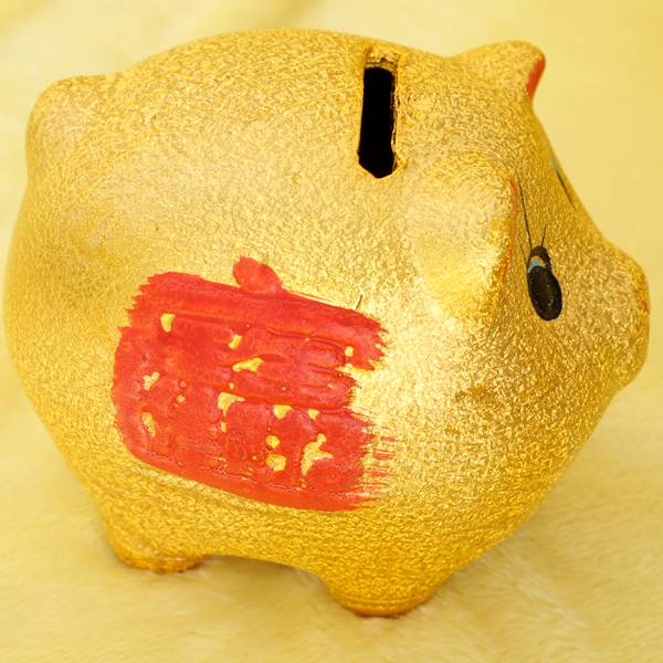 楽天市場】横浜中華街名物・金運を呼び込む金ブタ招財貯金箱 7インチ