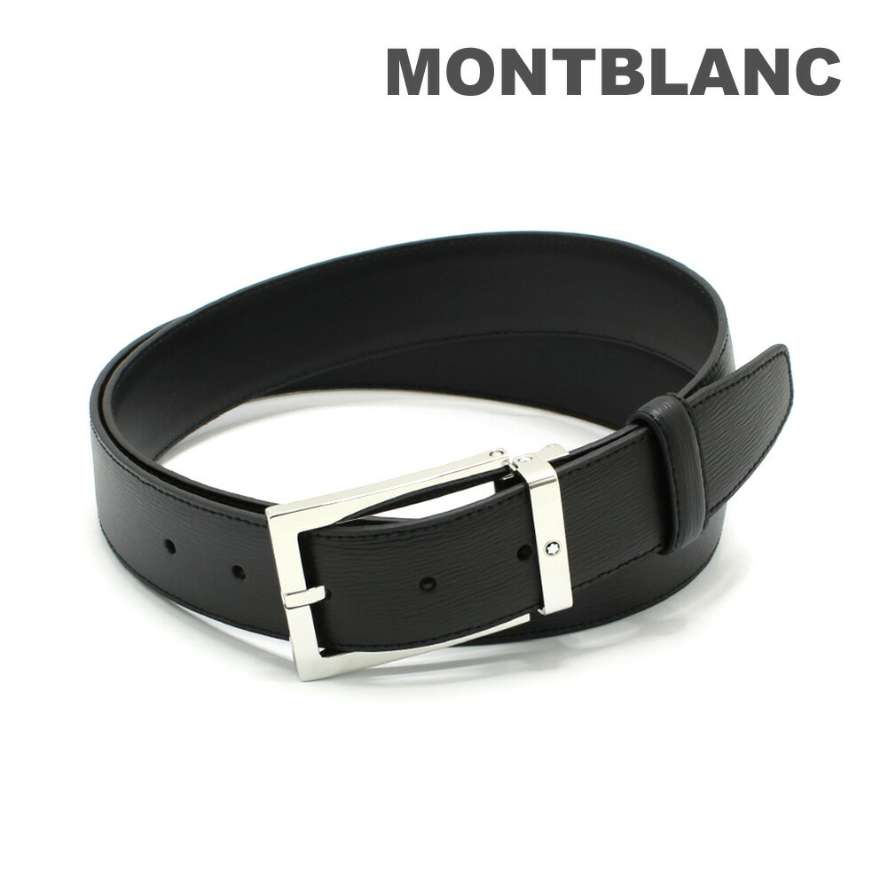 楽天市場】モンブラン メンズ ベルト MB114435 ブラック レザーベルト