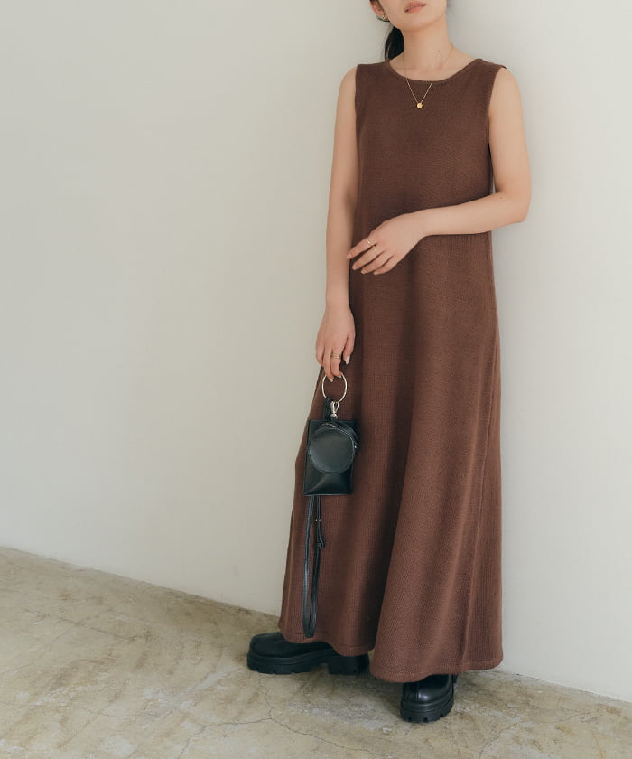 楽天市場】ローゲージトップスレイヤードニットワンピース セットでは