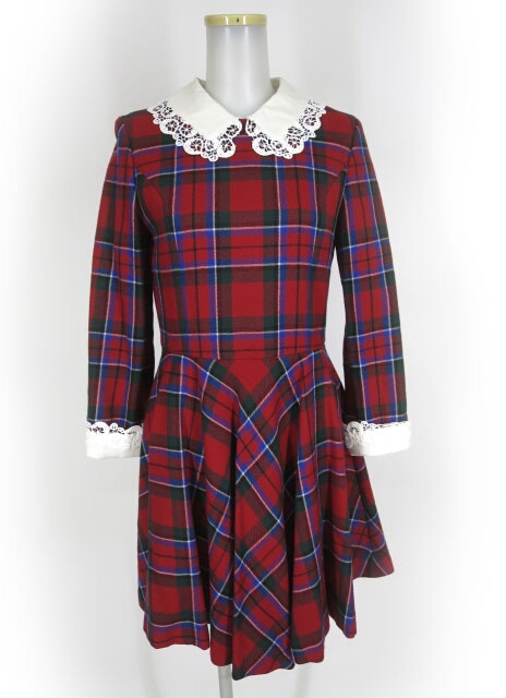 楽天市場】【中古】Jane Marple / タータンチェックとレースカラーの