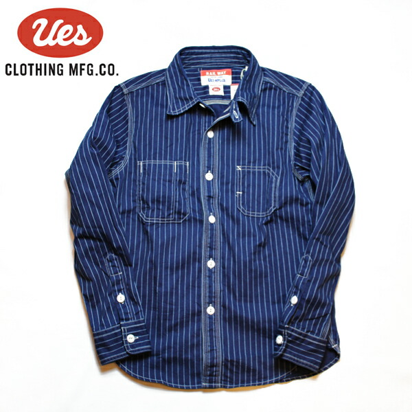 楽天市場】【Ues（ウエス）】WABASH STRIPE WORK SHIRT ウォバッシュ