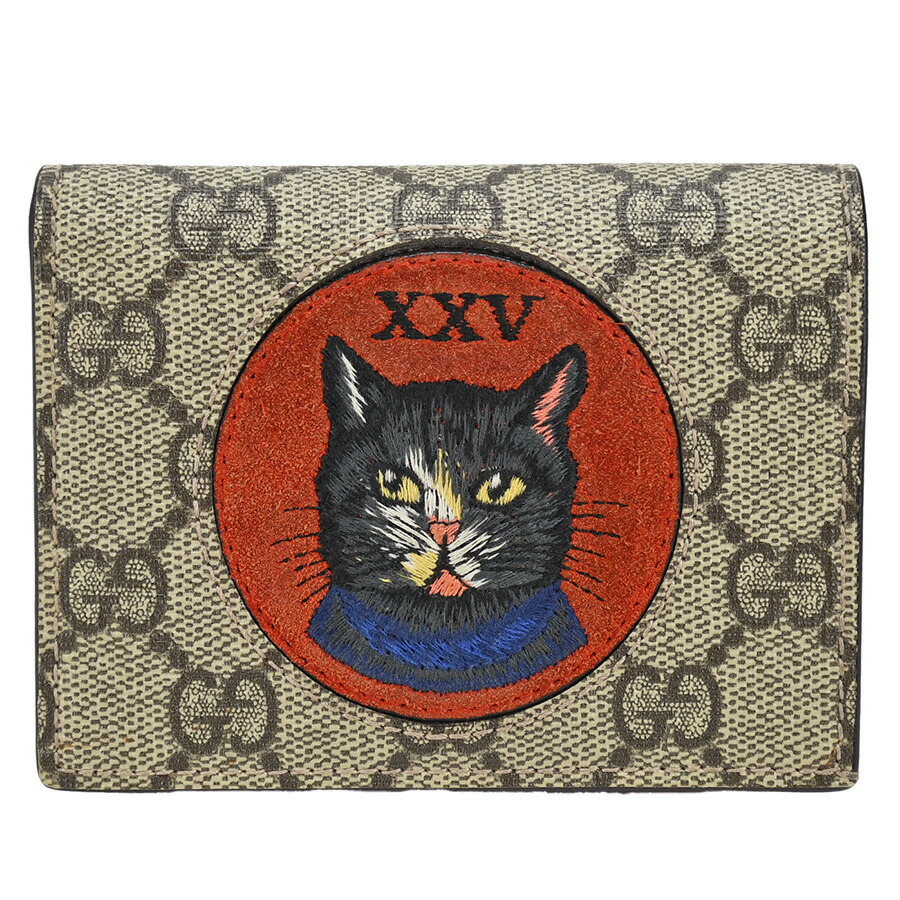 楽天市場】グッチ GUCCI 二つ折り財布 ミスティックキャット 499380 GG