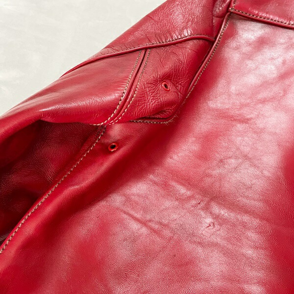 楽天市場】【中古】エヴィス 山根水軍 A-1 レザー ジャケット レッド