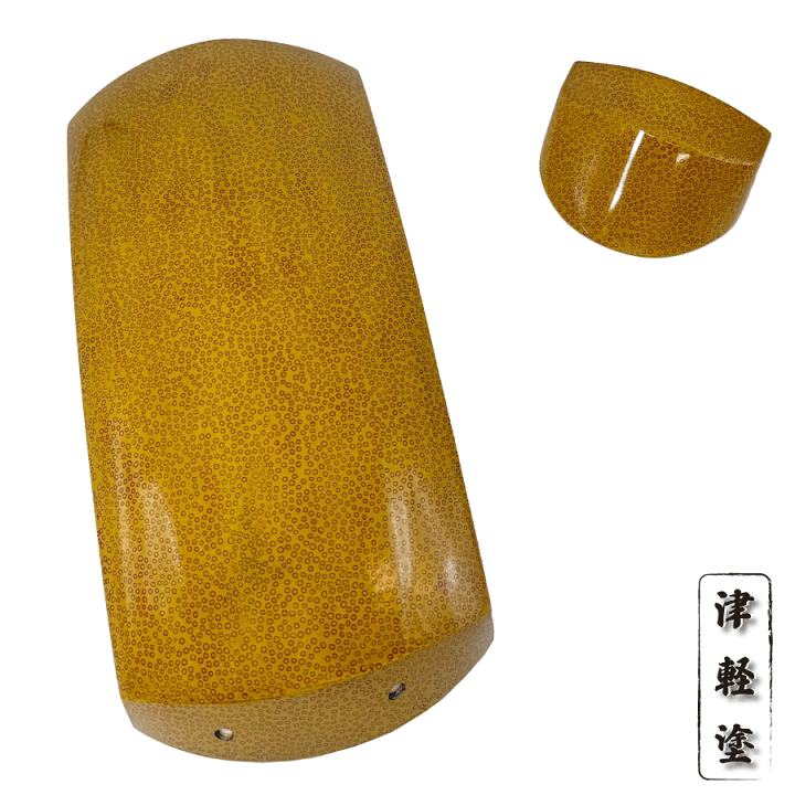 楽天市場】【 津軽塗 胴掛 -七子-山吹(紐付) 】津軽三味線用 胴掛け