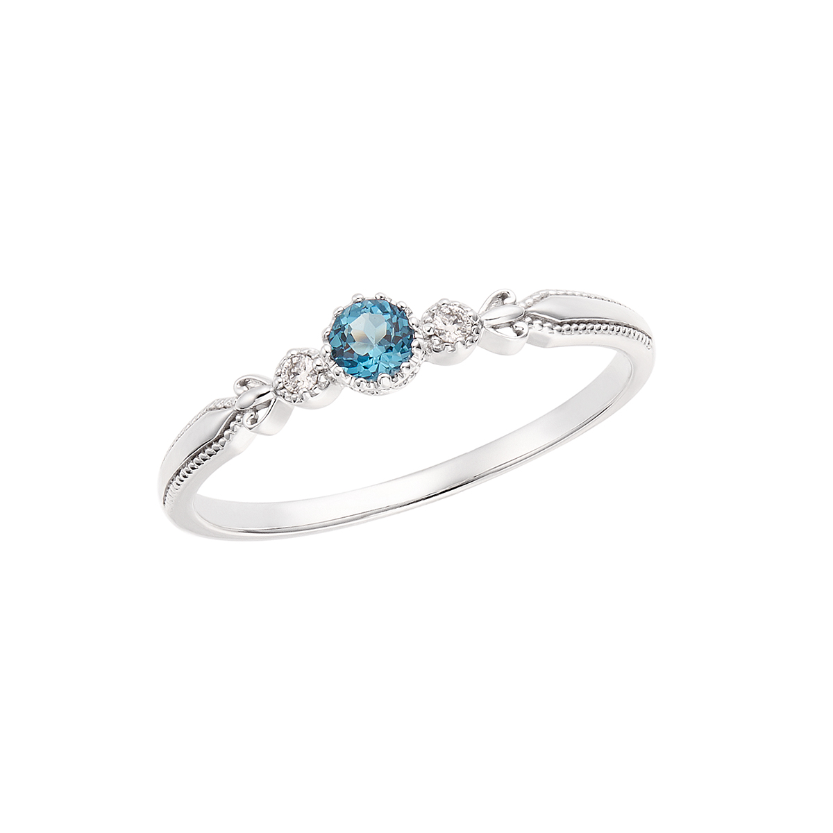 楽天市場】【DEAL】 K10ホワイトゴールドロンドンブルートパーズリング