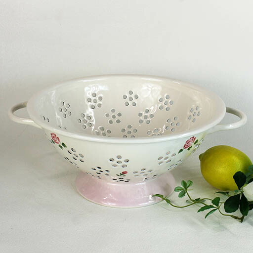 楽天市場】マニーローズ 琺瑯 22cmコランダー 【ザル/IH対応