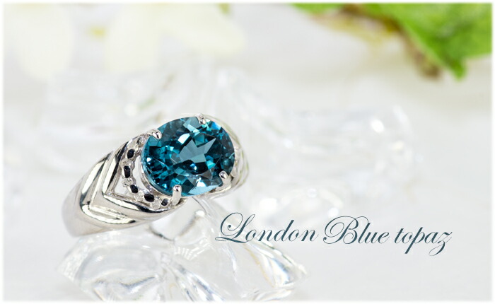 楽天市場】【選べる地金】ロンドン ブルートパーズ リング 3.0ct K10WG