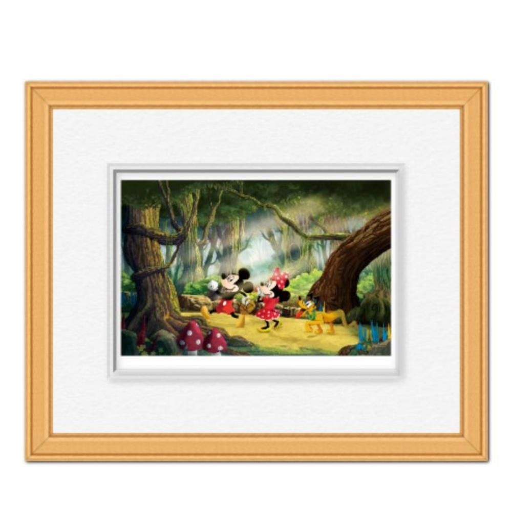 楽天市場】ディズニー 版画 ミッキー ミニー プルート 森の向こうへ