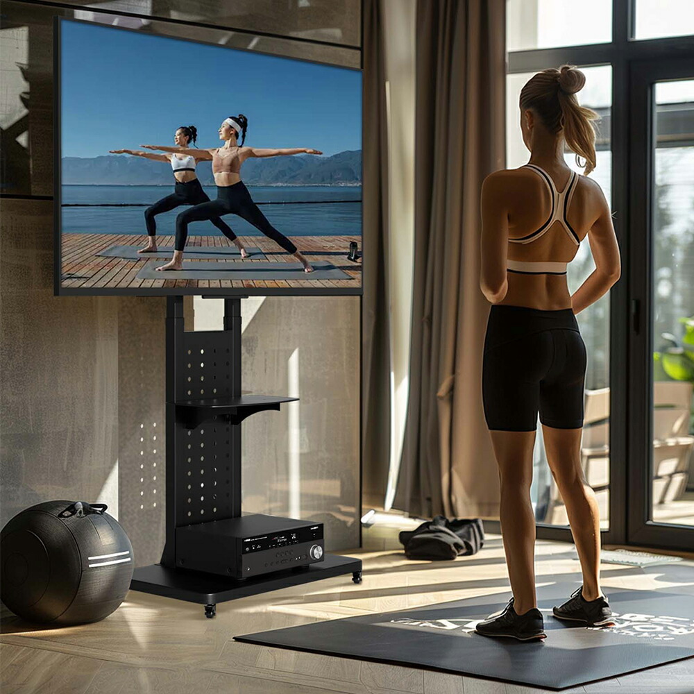 楽天市場】UNHO テレビスタンド 90度画面回転 大型モニタースタンド