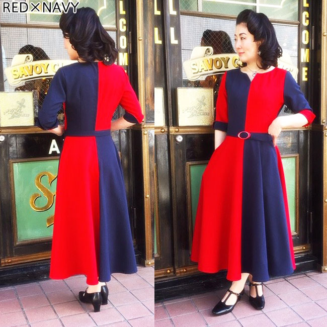 楽天市場】SAVOY CLOTHING Miriam Checker One-Piece バイカラー