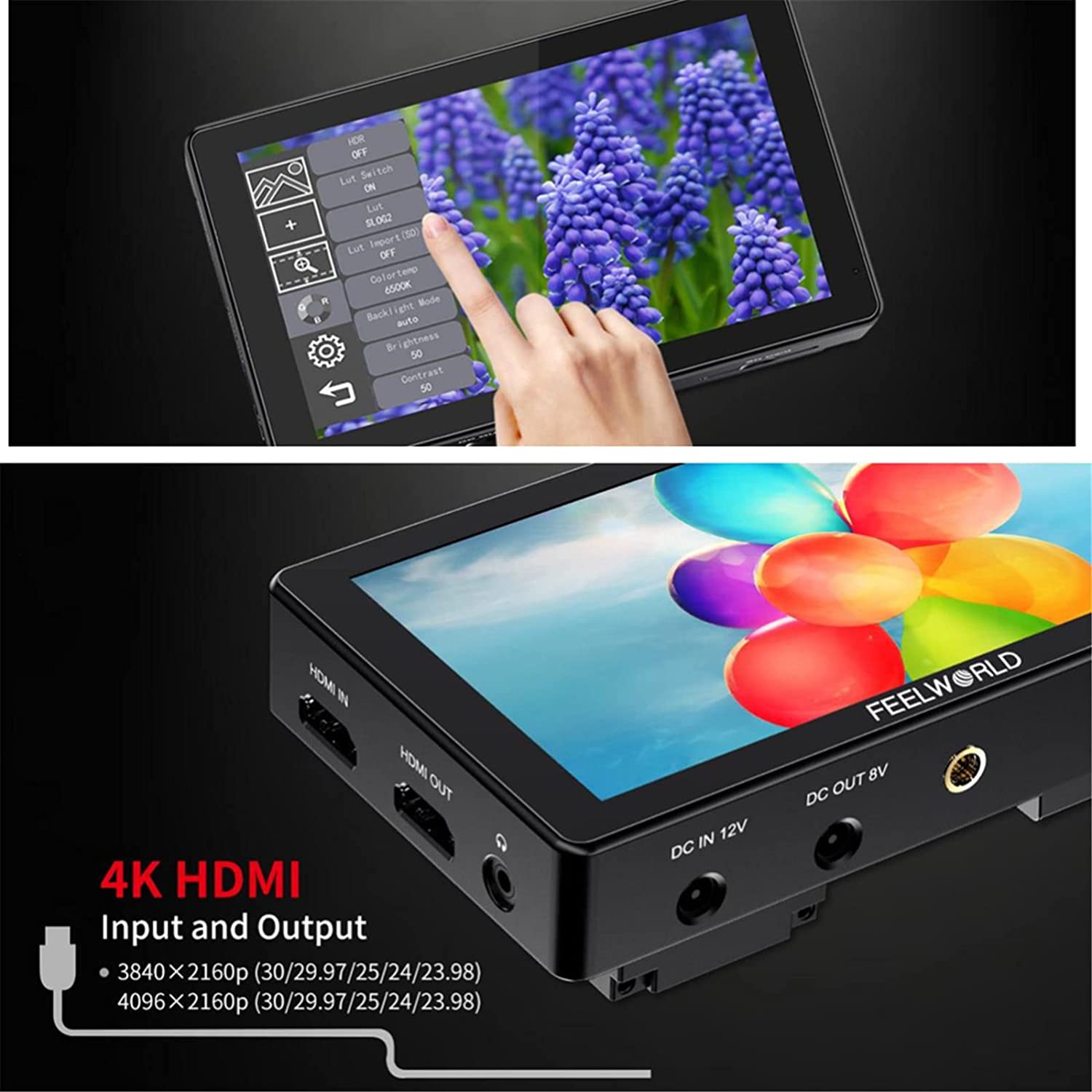 楽天市場】FEELWORLD LUT5 5.5 インチ カメラモニター 3D LUT 3000nit