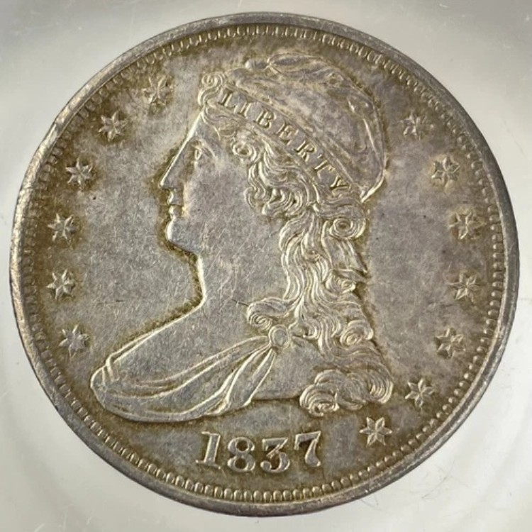 1817年 米国 50セント銀貨 キャップドバスト 音色最高 古銭 1817年