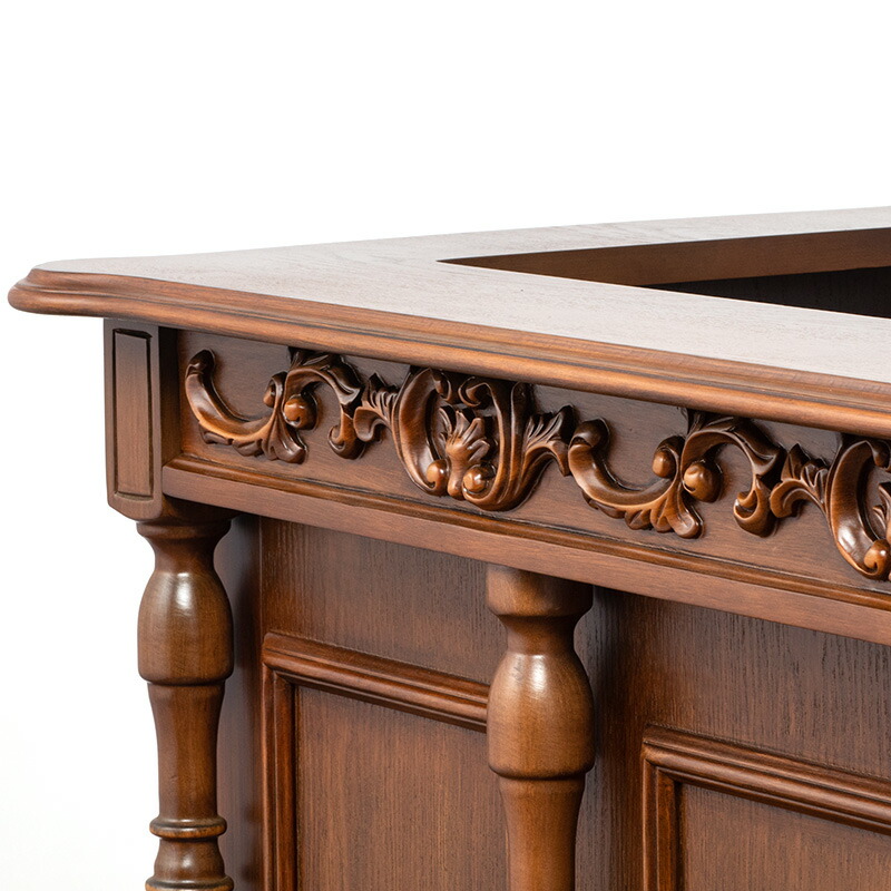 楽天市場】アンティーク カウンター ロココ調 レジカウンター 1.2M