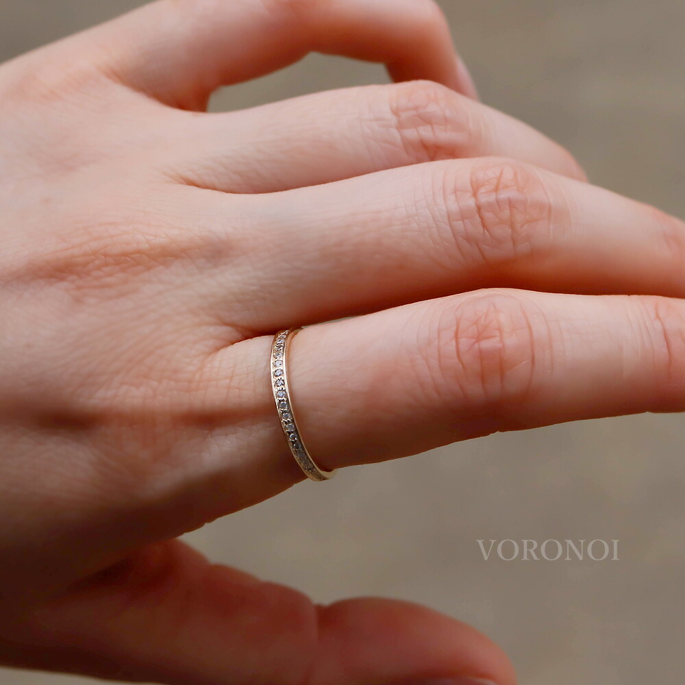 楽天市場】K10 ダイヤモンド 0.18ct ハーフ エタニティ リング 幅約1.9