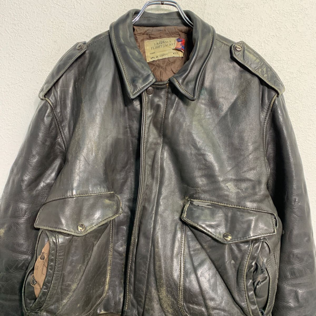 楽天市場】【中古】【古着】 Schott レザージャケット 48 XL