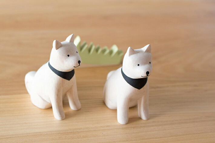 楽天市場】木彫りの置物 天然木 木彫り 置物 アニマル かわいい 犬