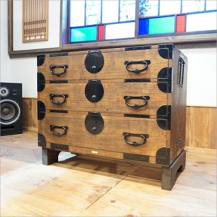 楽天市場】和箪笥 チェスト アンティーク リビング キャビネット