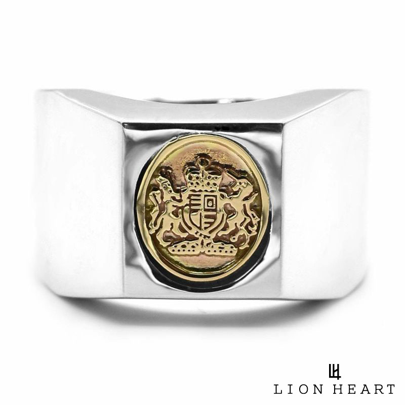 楽天市場】ライオンハート ブリティッシュエンブレム リング シルバー