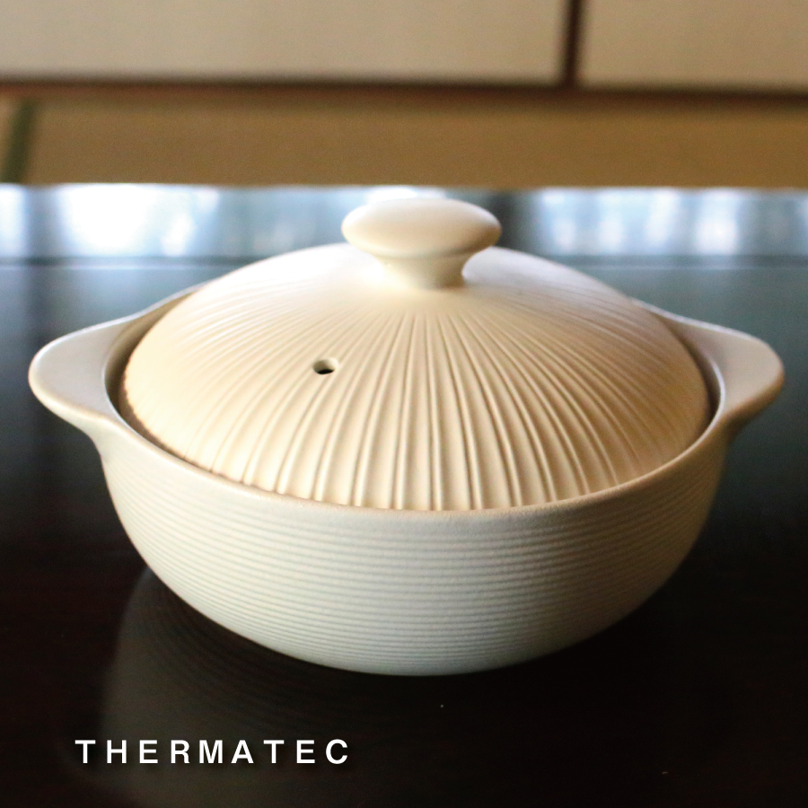 楽天市場】サーマテック IH土鍋 ホワイト 8号 2人用 - 3人用 多層構造