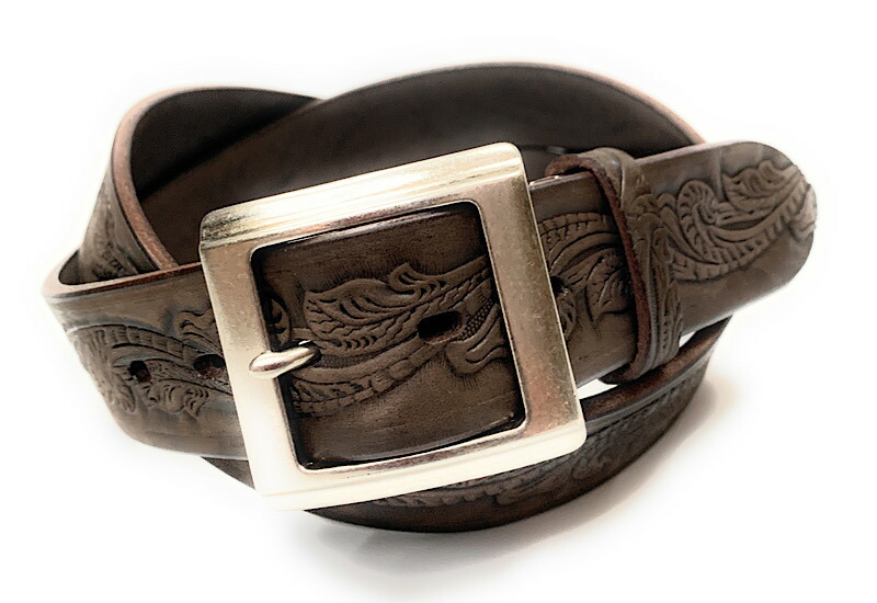 楽天市場】【栃木レザーベルト】 40mm幅 クラフト 型押し 本革ベルト 1