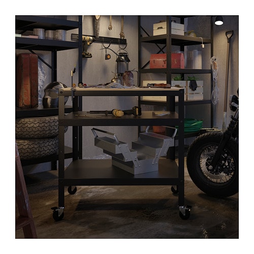 楽天市場】[IKEA/イケア/通販]BROR ブロール ワゴン, ブラック/パイン