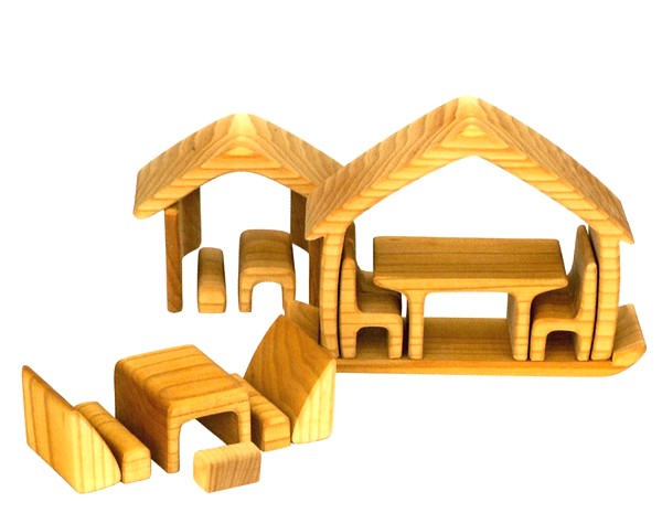 楽天市場】ケーファー おうちの積み木 ナチュラル おうち 家 木の