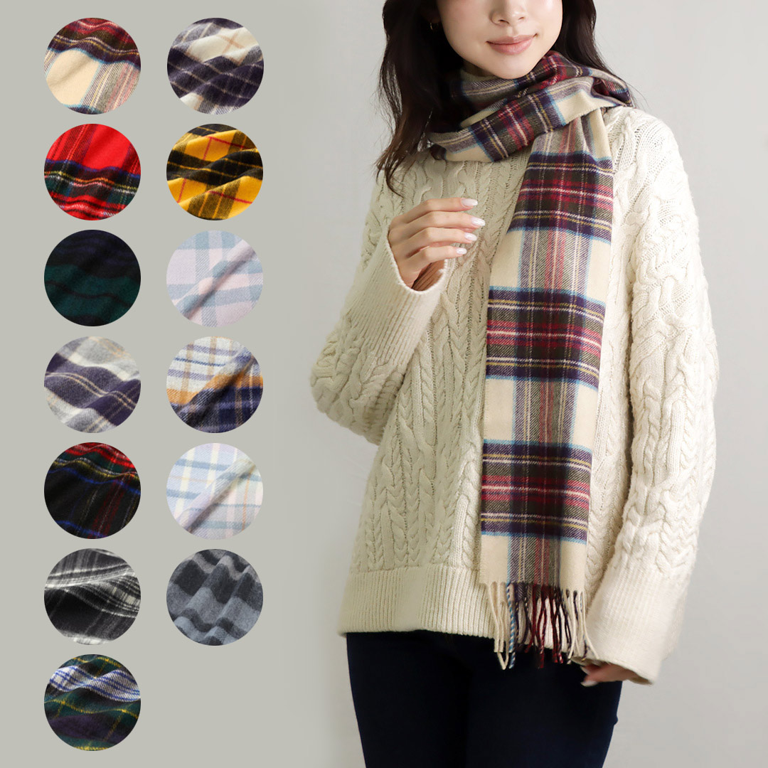 楽天市場】ジョンストンズ カシミアチェックストールの通販